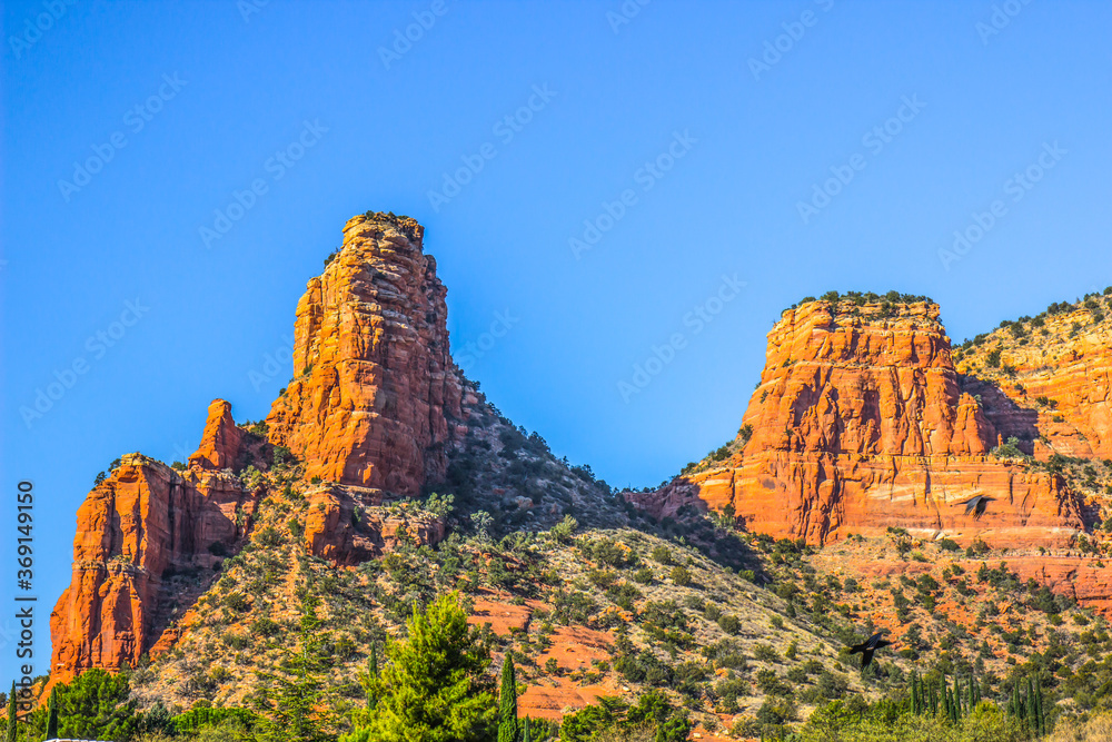 Red Rock Outcroppings in Arizona High Desert