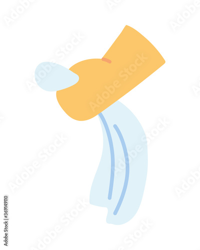 cleaning gloves and cleaning bag