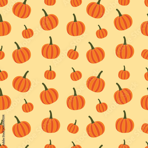 Pumpkin seamless pattern design