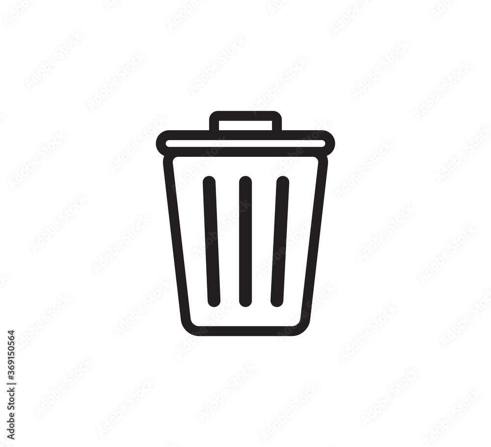 Trash icon vector logo design template Trash icon vector logo design template