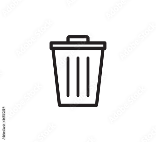 Trash icon vector logo design template