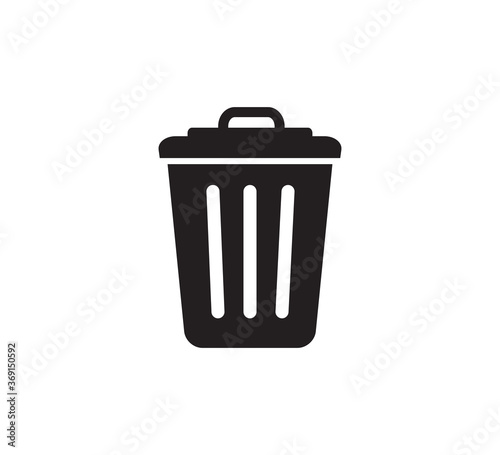 Trash icon vector logo design template