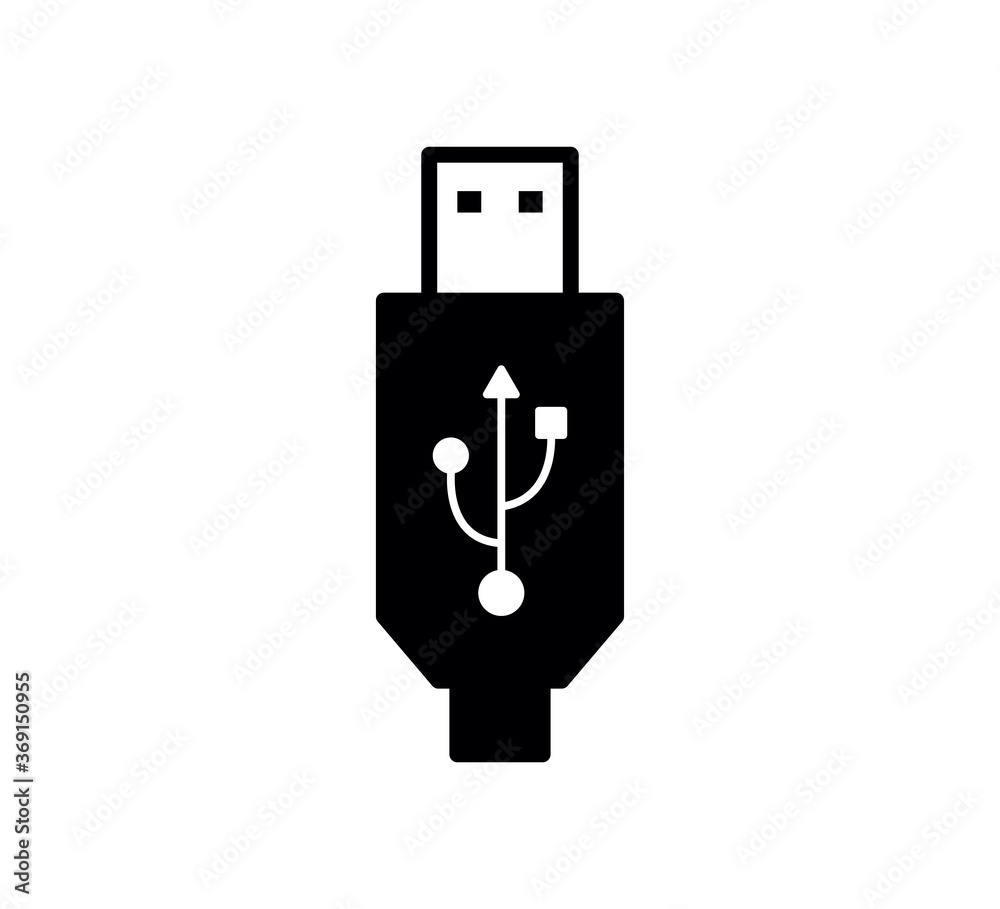 USB icon vector logo design template USB icon vector logo design template