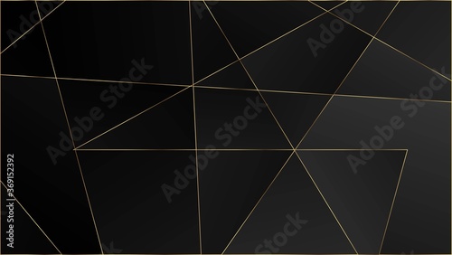 Black Luxury Triangular Pattern. Elegant Dark Platinum Chic Shapes 