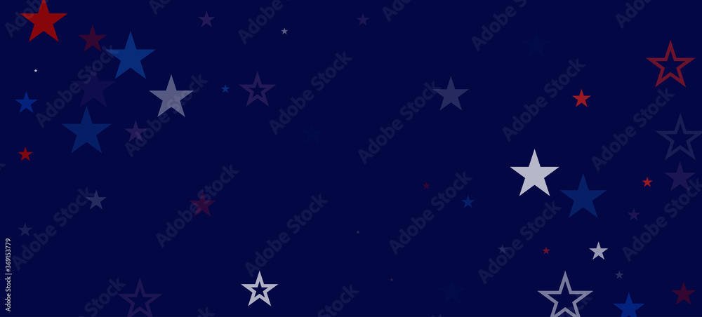 National American Stars Vector Background. USA Independence President's 4th of July Veteran's Memorial 11th of November Labor Day 