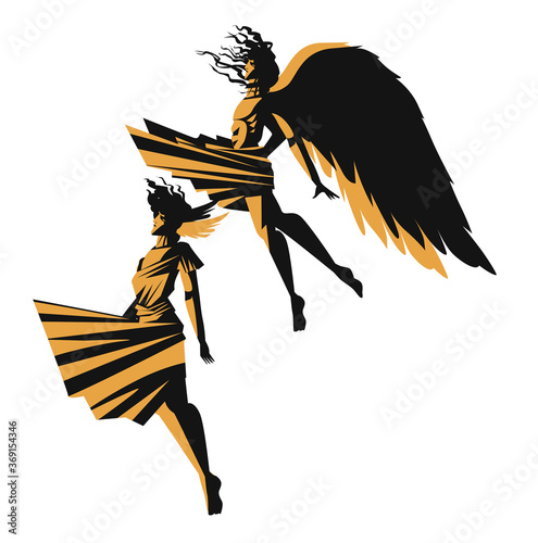 hypnos and thanatos are twin greeks, mythology gods.