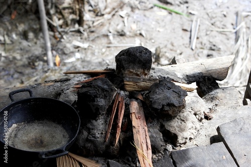 WARAO'S KITCHEN, INDIANS LIVING IN ORINOCO DELTA, VENEZUELA photo