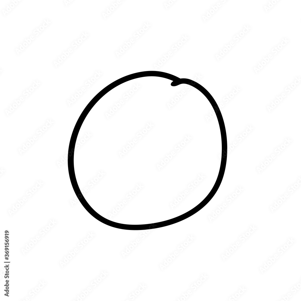 Hand drawn circle line illustration, isolated on white background - Vector Hand drawn circle line illustration, isolated on white background - Vector