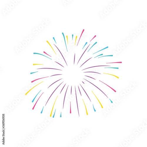 firework explosion icon, flat style