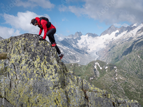 climber in the alps photo
