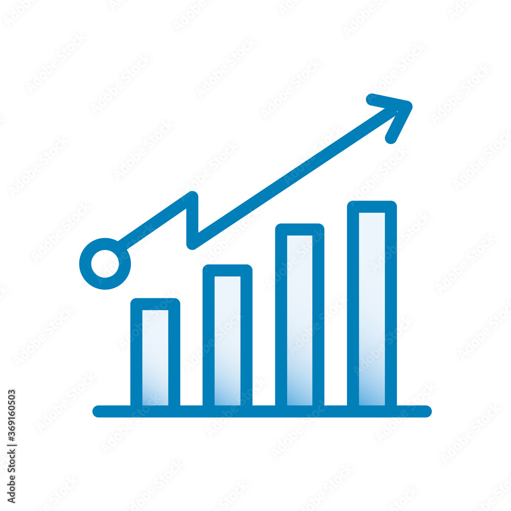 infographic bars chart line and gradient style icon vector design infographic bars chart line and gradient style icon vector design