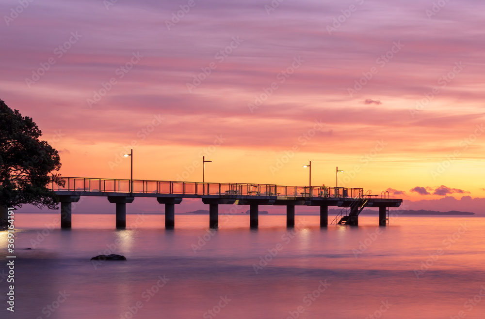 Murray Bay Jetty, North Shore, NZ at Sunrise Murray Bay Jetty, North Shore, NZ at Sunrise