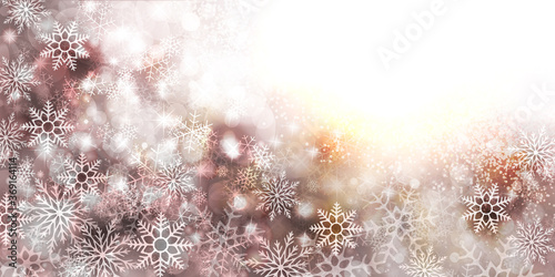 クリスマス　雪　冬　背景  © J BOY