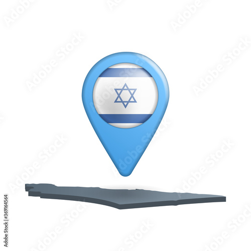 Free Download Israel flag map pin on white - GFXLoad