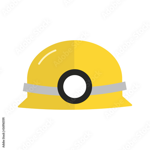 ヘルメットのカラーイラストアイコン helmet flat illustration vector icon