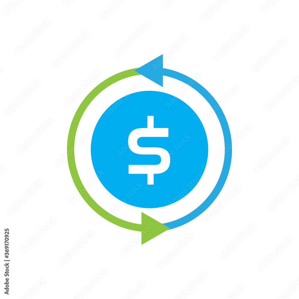 Chargeback icon symbol, return money. vector illustration
