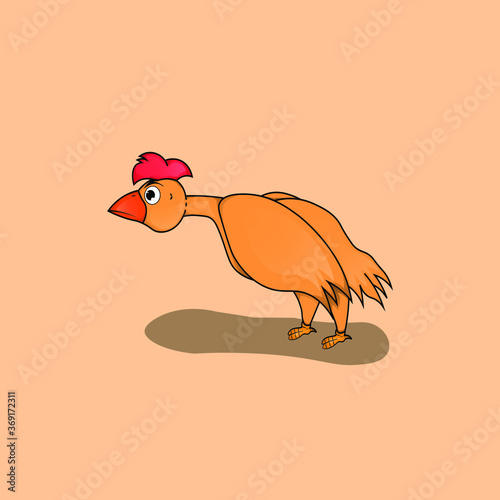 cute chicken character illustration gesture