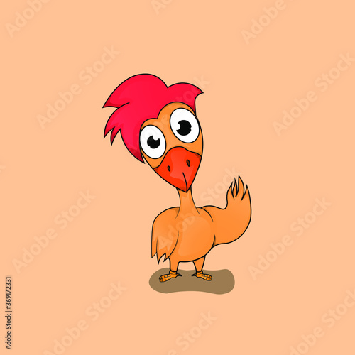 cute chicken character illustration gesture