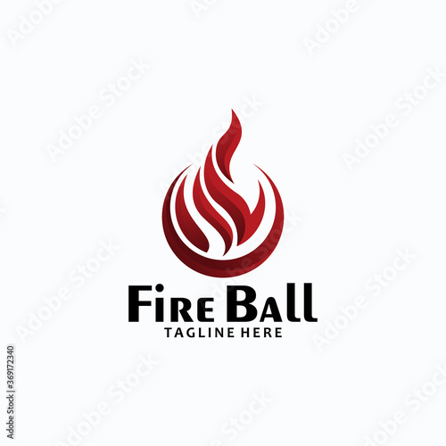 fireball logo icon vector isolated
