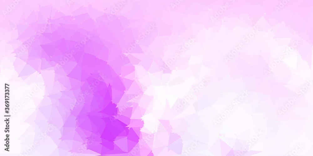 Fototapeta premium Light purple vector gradient polygon texture.