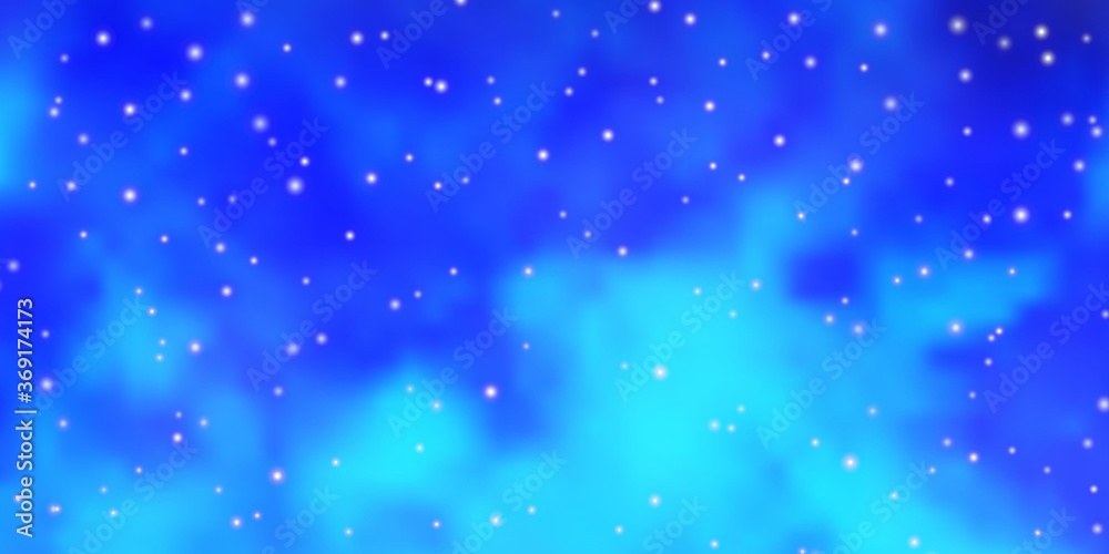 Light BLUE vector background with colorful stars. Colorful illustration with abstract gradient stars. Pattern for wrapping gifts.