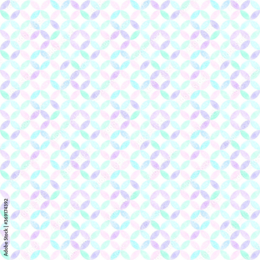 A Japanese pattern with many circles connected A Japanese pattern with many circles connected