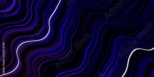 Dark Blue, Red vector background with curved lines. Gradient illustration in simple style with bows. Pattern for business booklets, leaflets