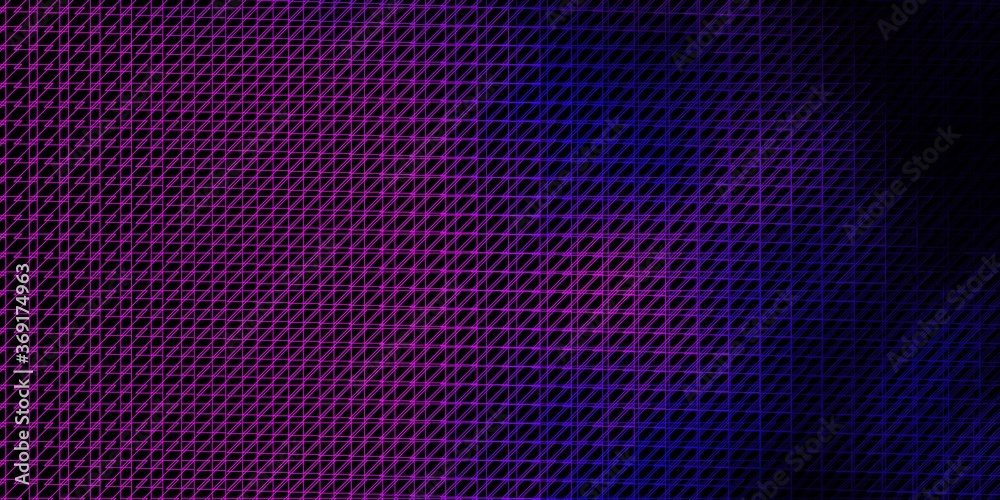 Dark Purple vector layout with lines. Modern abstract illustration with colorful lines. Template for your UI design.