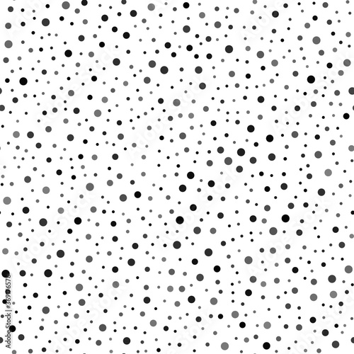 Seamless pattern with black dots on white background. Vector