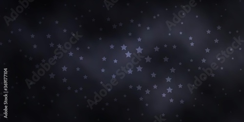 Dark Gray vector template with neon stars. Decorative illustration with stars on abstract template. Design for your business promotion.