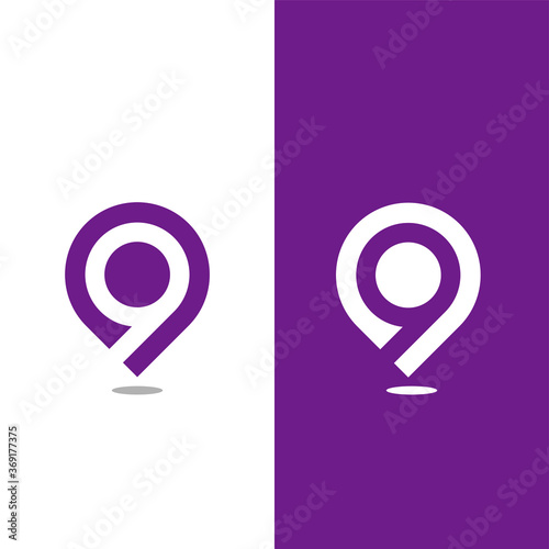 9 Letter Logo Design Vector Illustration