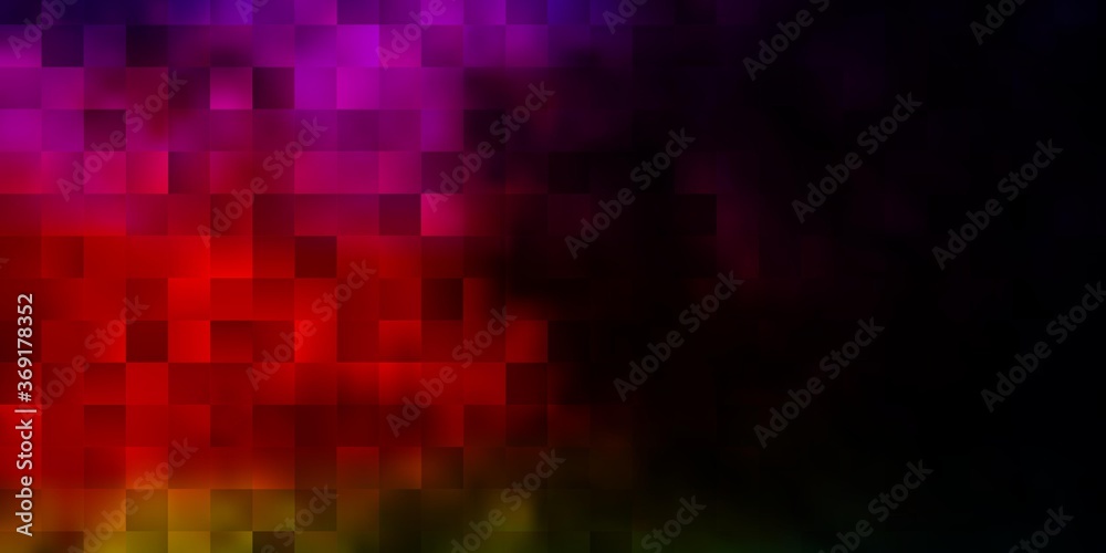 Dark Multicolor vector backdrop with rectangles.