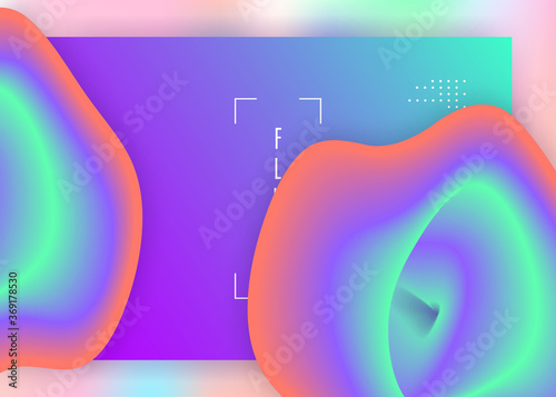 Liquid fluid with dynamic elements and shapes. Landing page.