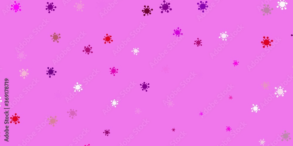 Light pink vector pattern with coronavirus elements. Light pink vector pattern with coronavirus elements.