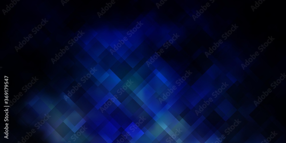 Dark BLUE vector backdrop with rectangles.