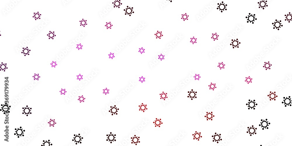 Light pink vector texture with disease symbols.