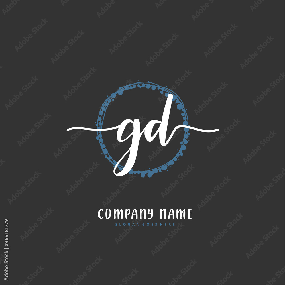 G D GD Initial handwriting and signature logo design with circle. Beautiful design handwritten logo for fashion, team, wedding, luxury logo. G D GD Initial handwriting and signature logo design with circle. Beautiful design handwritten logo for fashion, team, wedding, luxury logo.