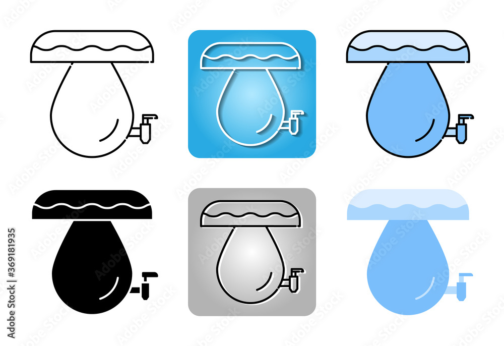 water tank for drink icon set isolated on white background for web design water tank for drink icon set isolated on white background for web design