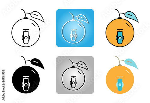 water tank for drink icon set isolated on white background for web design