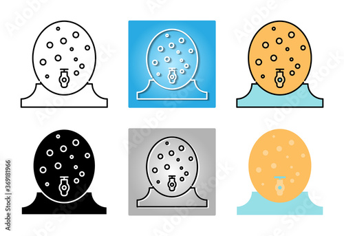 water tank for drink icon set isolated on white background for web design