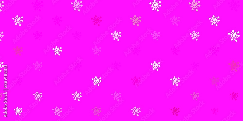 Light Pink vector background with covid-19 symbols. Light Pink vector background with covid-19 symbols.