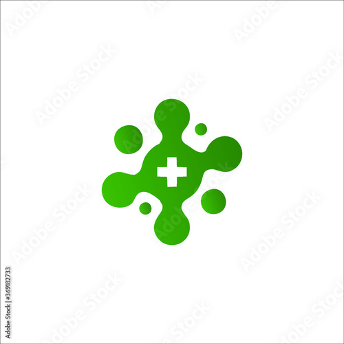 logo protected virus. Bacterial Icons. Coronavirus Outbreak, Stop the virus. Virus isolated vector icon