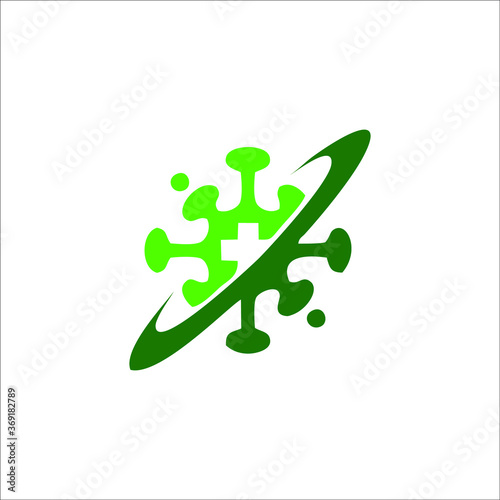 logo protected virus. Bacterial Icons. Coronavirus Outbreak, Stop the virus. Virus isolated vector icon