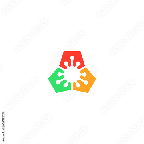 logo protected virus. Bacterial Icons. Coronavirus Outbreak, Stop the virus. Virus isolated vector icon