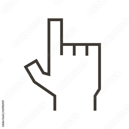 Finger pointing icon. Vector illustration design representing either mouse click or volunteering and available subjects
