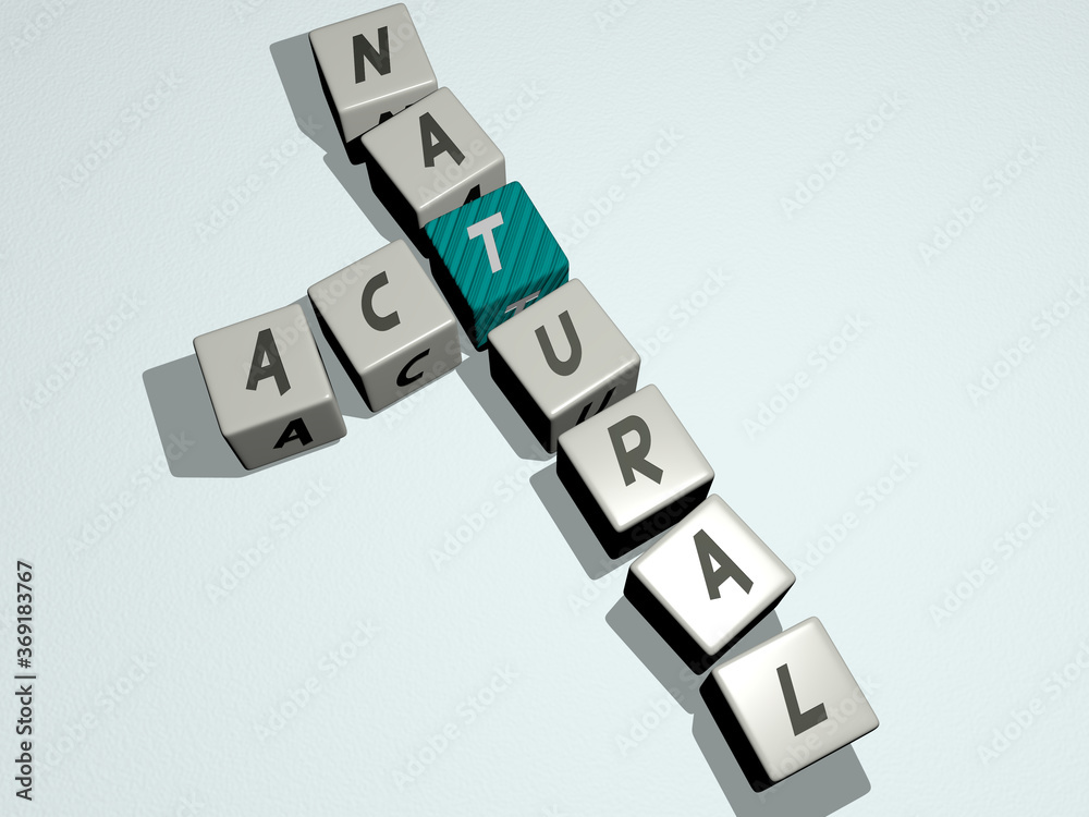 combination of act natural built by cubic letters from the top perspective,  excellent for the concept presentation. illustration and background  Stock-Illustration | Adobe Stock
