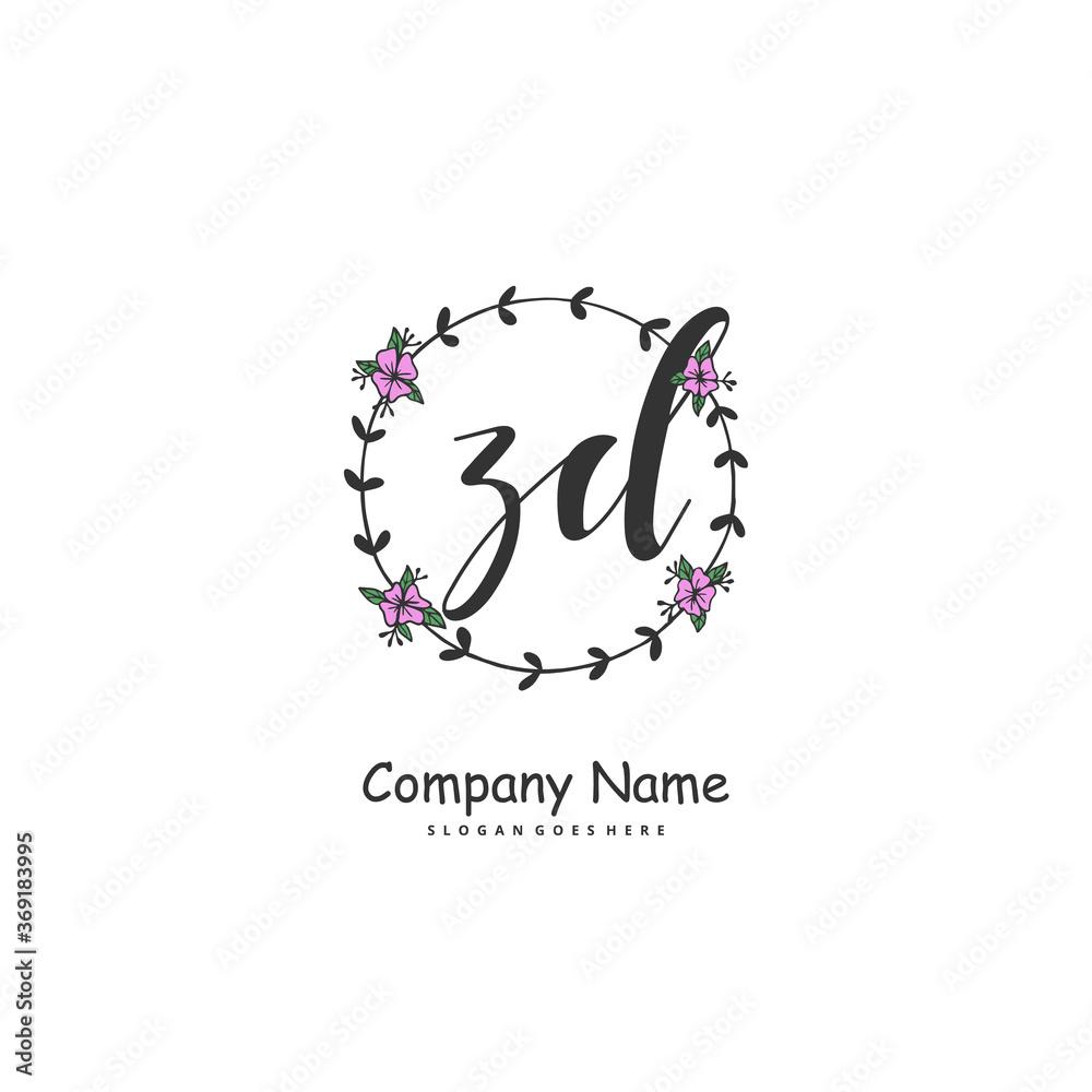 Z D ZD Initial handwriting and signature logo design with circle. Beautiful design handwritten logo for fashion, team, wedding, luxury logo. Z D ZD Initial handwriting and signature logo design with circle. Beautiful design handwritten logo for fashion, team, wedding, luxury logo.