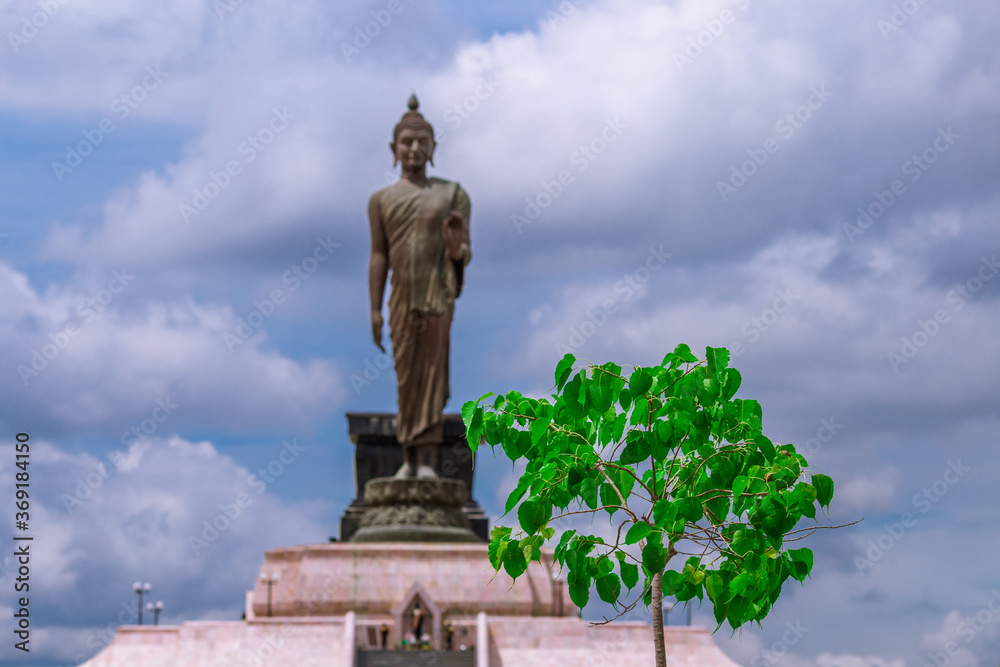 Phutthamonthon Isan-Khon Kaen:16 June2020,Atmosphere within the religious tourist attraction,There is a large Buddha statue looming on the bypass road,allowing citizens or tourists to make merit ,thai