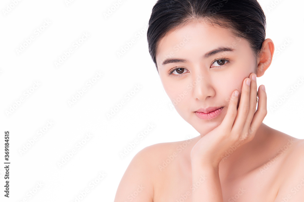 close up Beautiful Young asian Woman with Clean Fresh Skin on white background, Face care, Facial treatment, Cosmetology, beauty and spa, Asian women portrait close up Beautiful Young asian Woman with Clean Fresh Skin on white background, Face care, Facial treatment, Cosmetology, beauty and spa, Asian women portrait