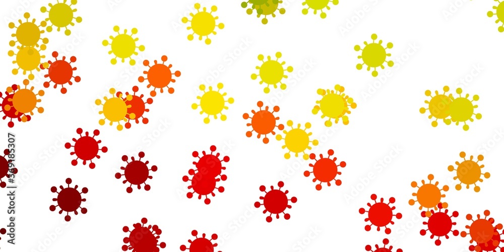 Light green, red vector template with flu signs.